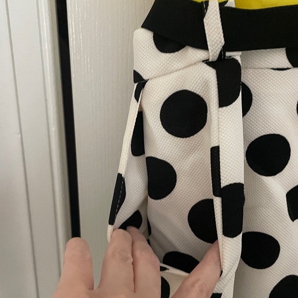 Stylish Yellow and Black Polka Dot Romper - Picture 11 of 13